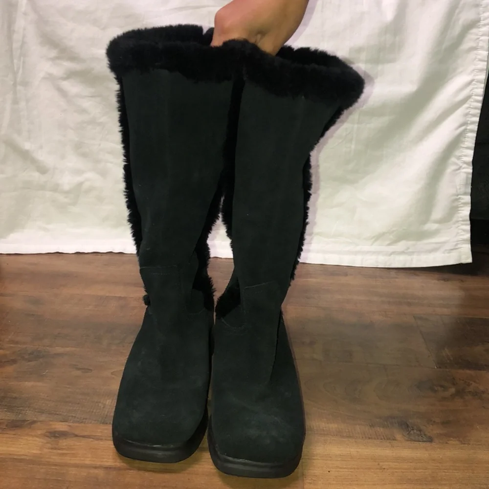 Bongo wedge suede winter boots 19963-8, size 9M - Picture 5 of 8